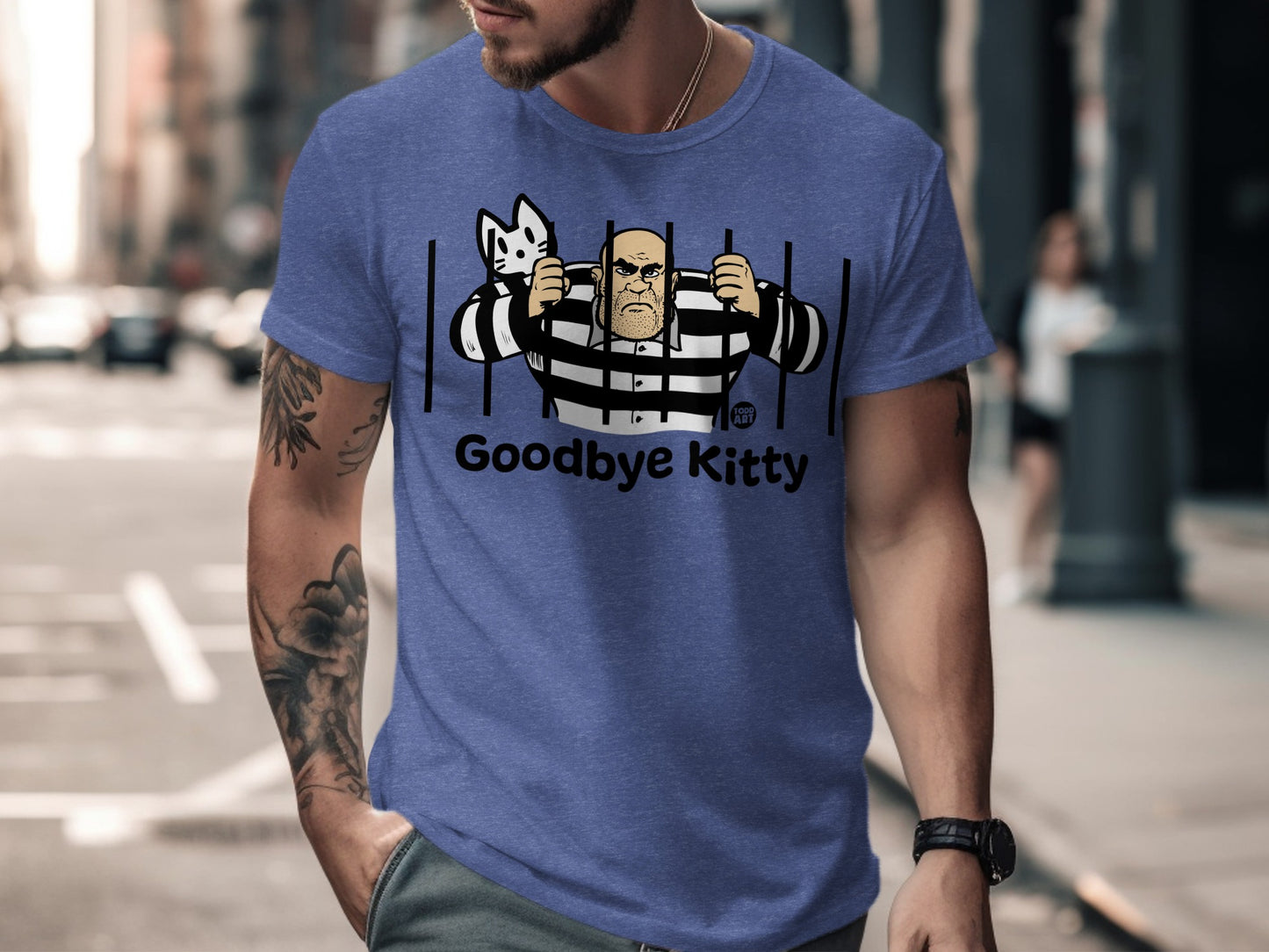 Goodbye Kitty Graphic T-Shirt for Men Casual Wear