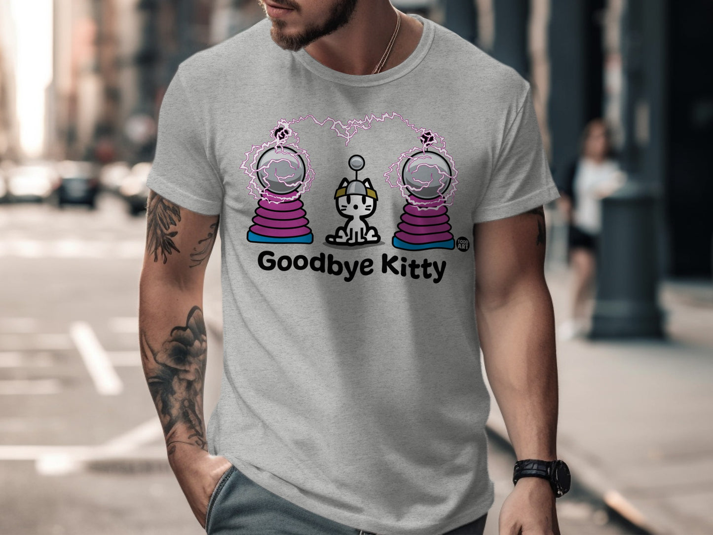 Goodbye Kitty Graphic Tee Shirt Unique Design