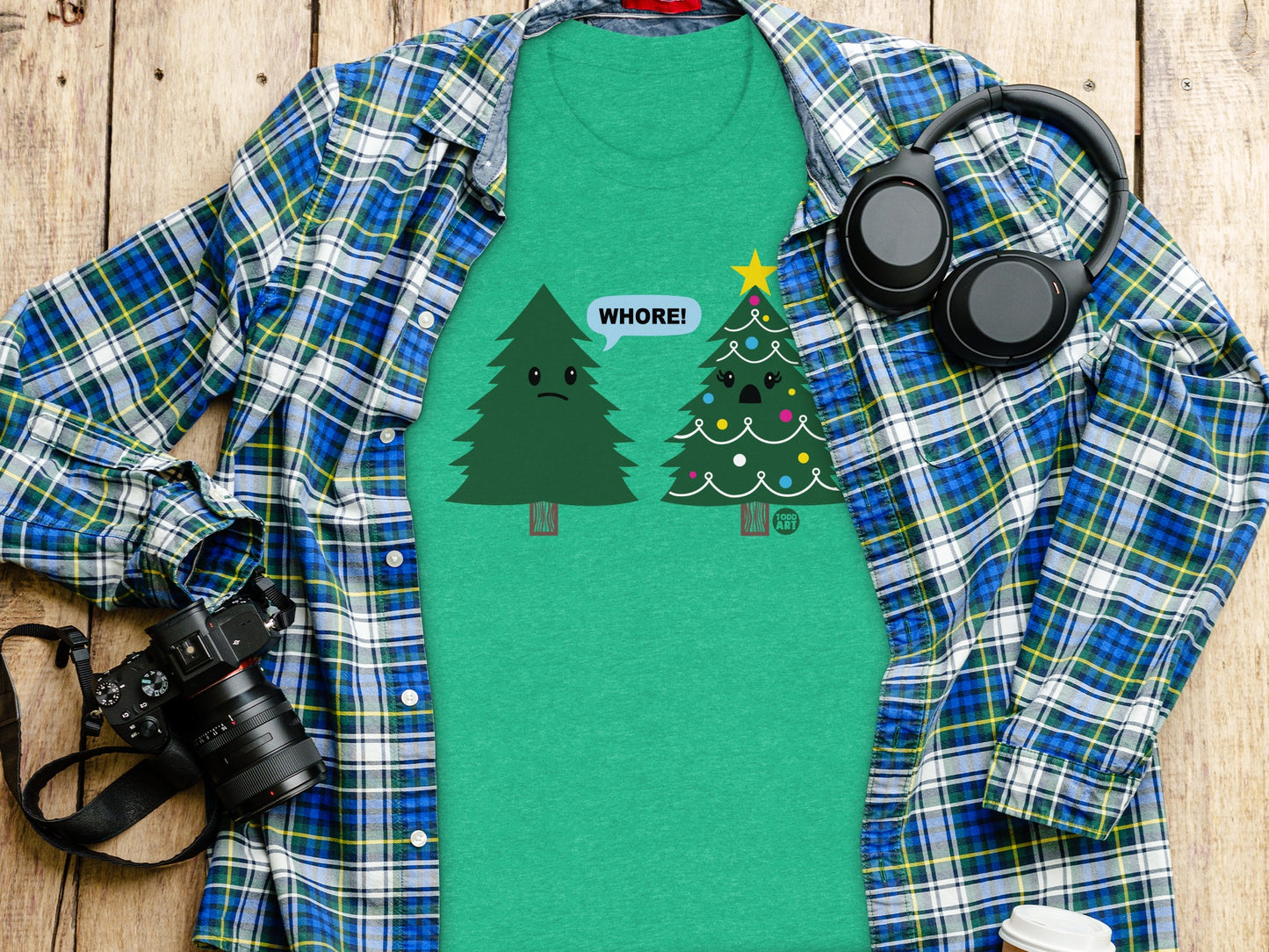 Funny Christmas Tree Conversation Graphic Tee product
