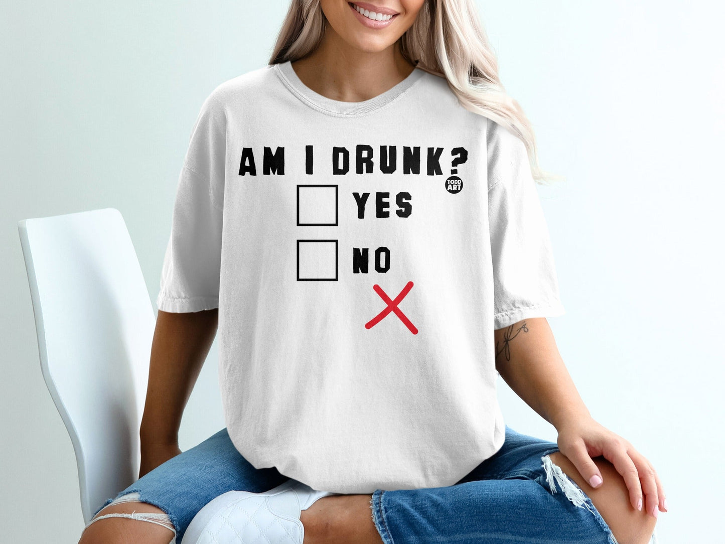 Am I Drunk Yes No Funny Graphic Tee Shirt
