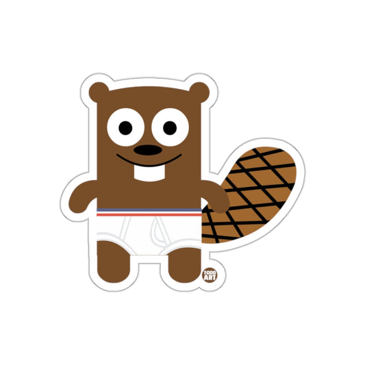Cute Cartoon Beaver Vinyl Sticker