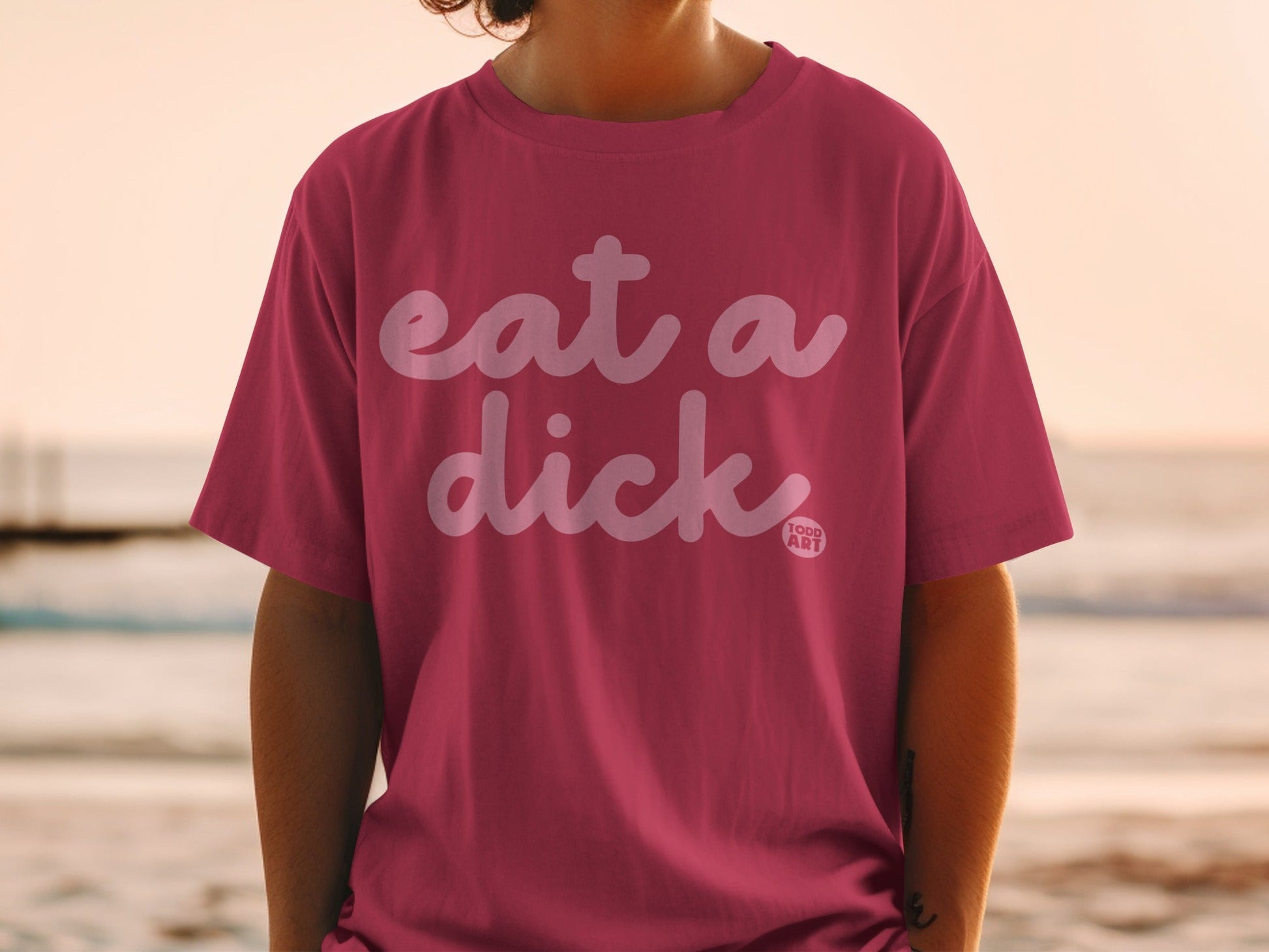 Eat A Dick Todd Art Graphic Statement Shirt