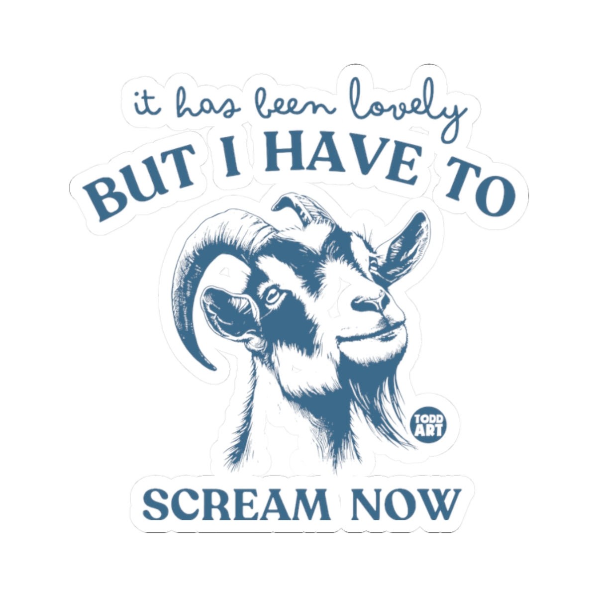 The Screaming GoatTodd Art Sticker