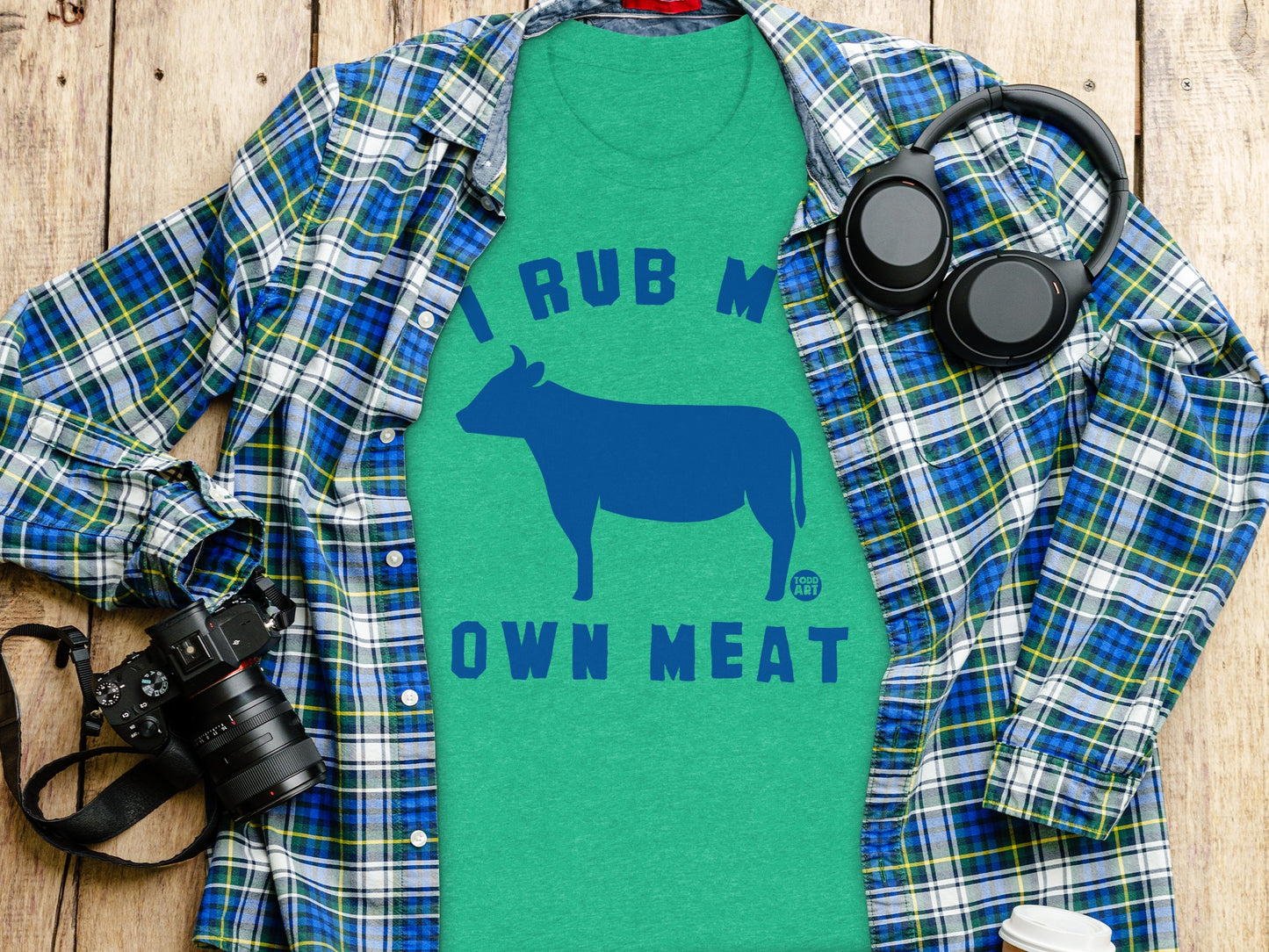 Funny I Rub My Own Meat Graphic T-Shirt for Humor