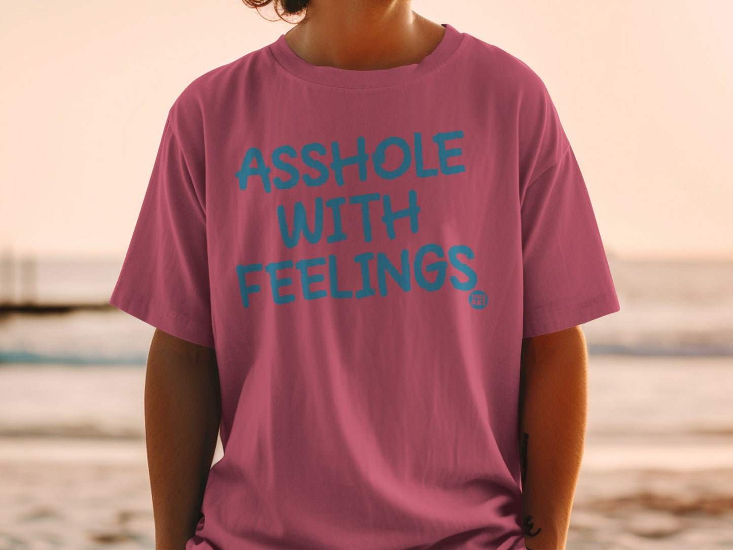 Asshole With Feelings Graphic Tee Unique Shirt Design