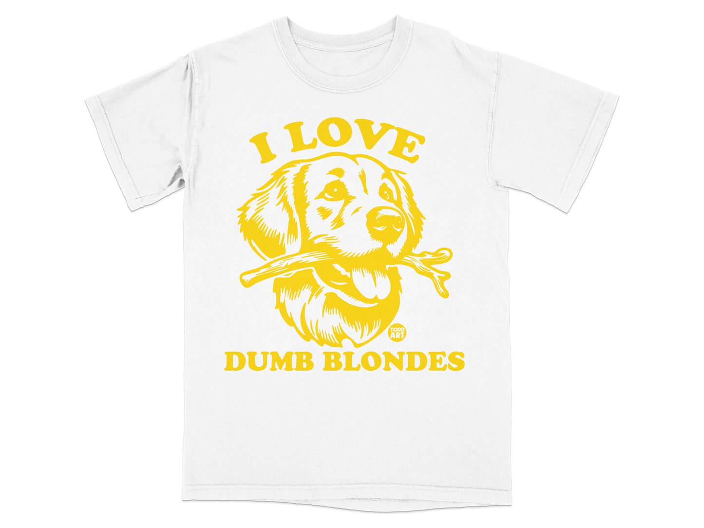 I Love Dumb Blondes Dog Graphic T-Shirt