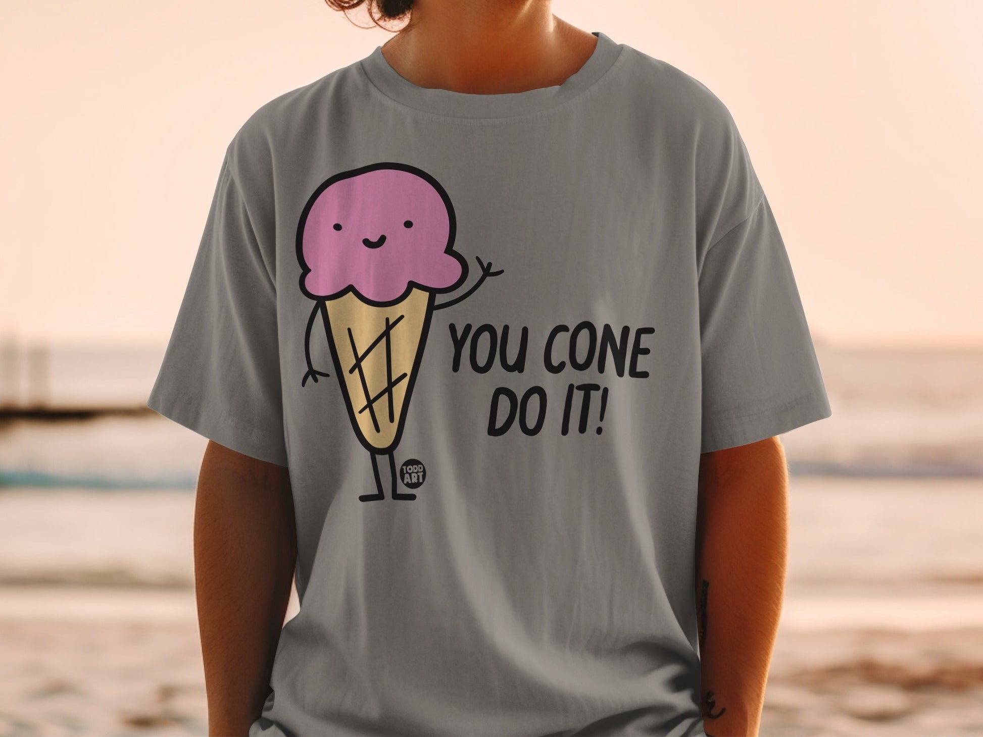 You Cone Do It Ice Cream Graphic T-Shirt
