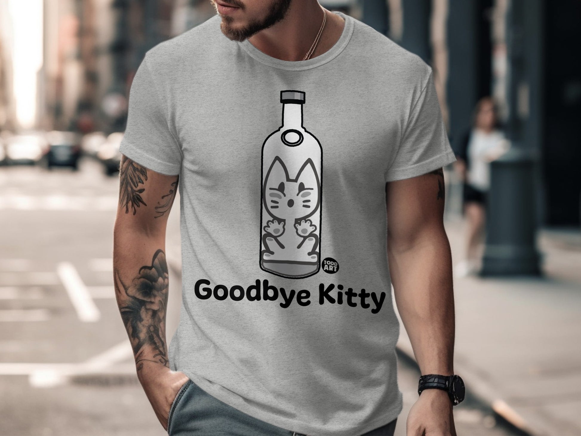 Goodbye Kitty Graphic Tee for Cat Lovers