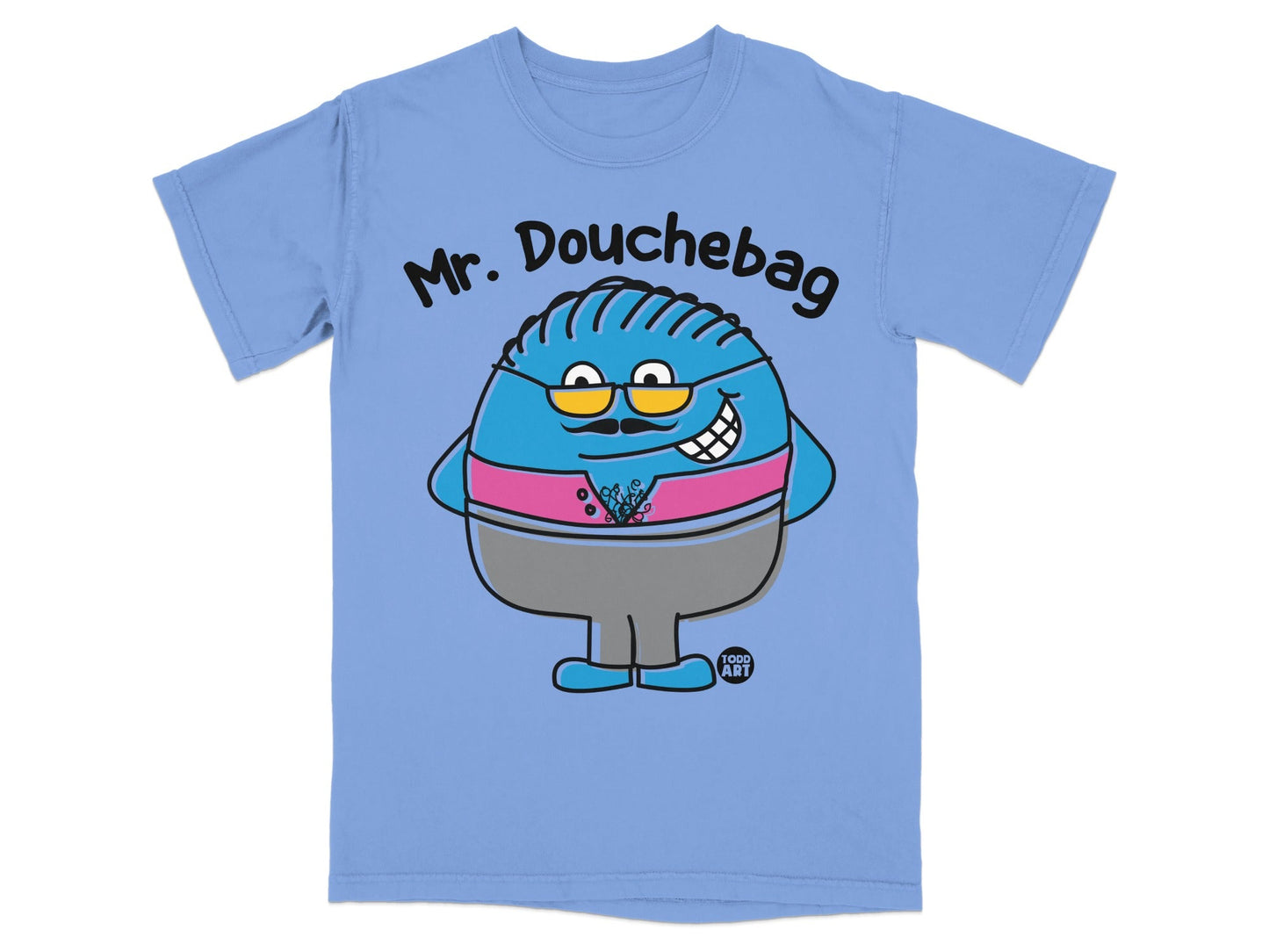 Mr. Douchebag Character Graphic Design T-shirt