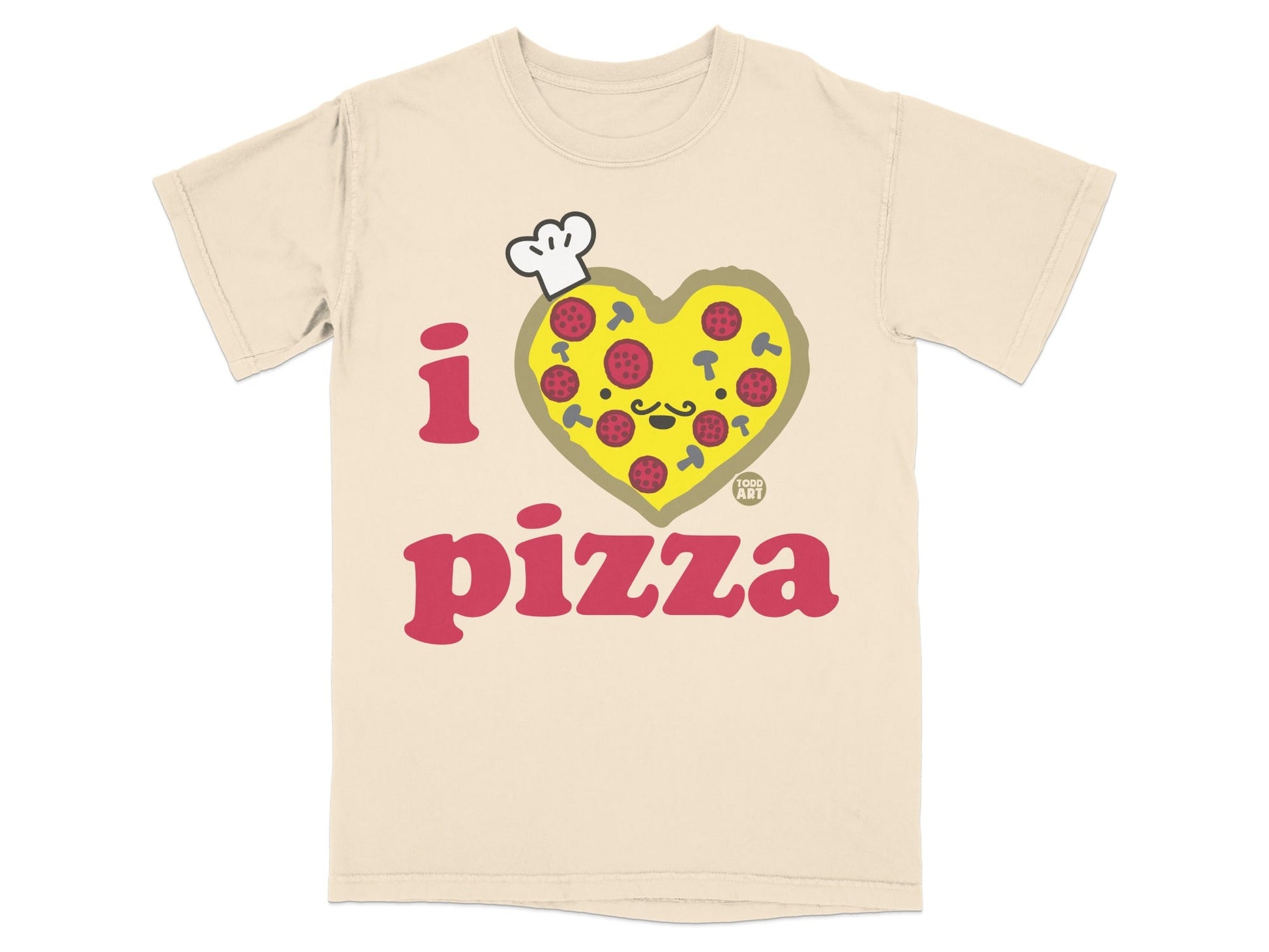 I Love Pizza Cute Heart Design Graphic T-Shirt