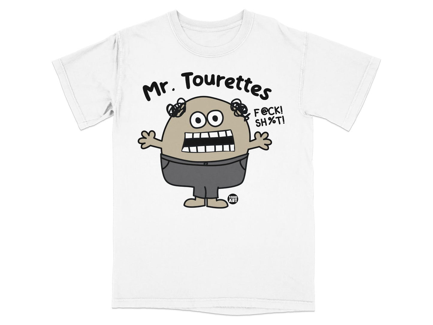 Mr. Tourettes Cartoon Character Graphic T-Shirt