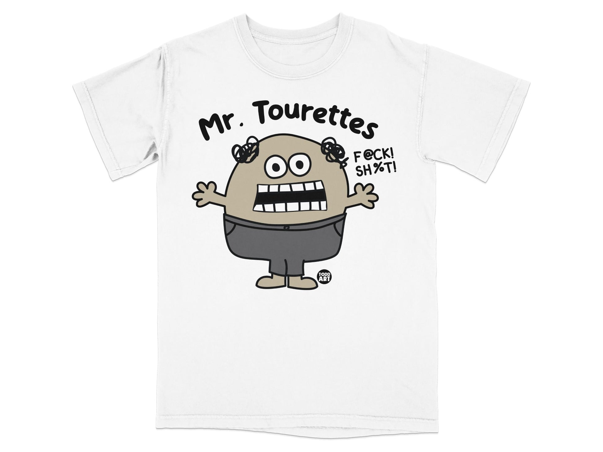 Mr. Tourettes Cartoon Character Graphic T-Shirt
