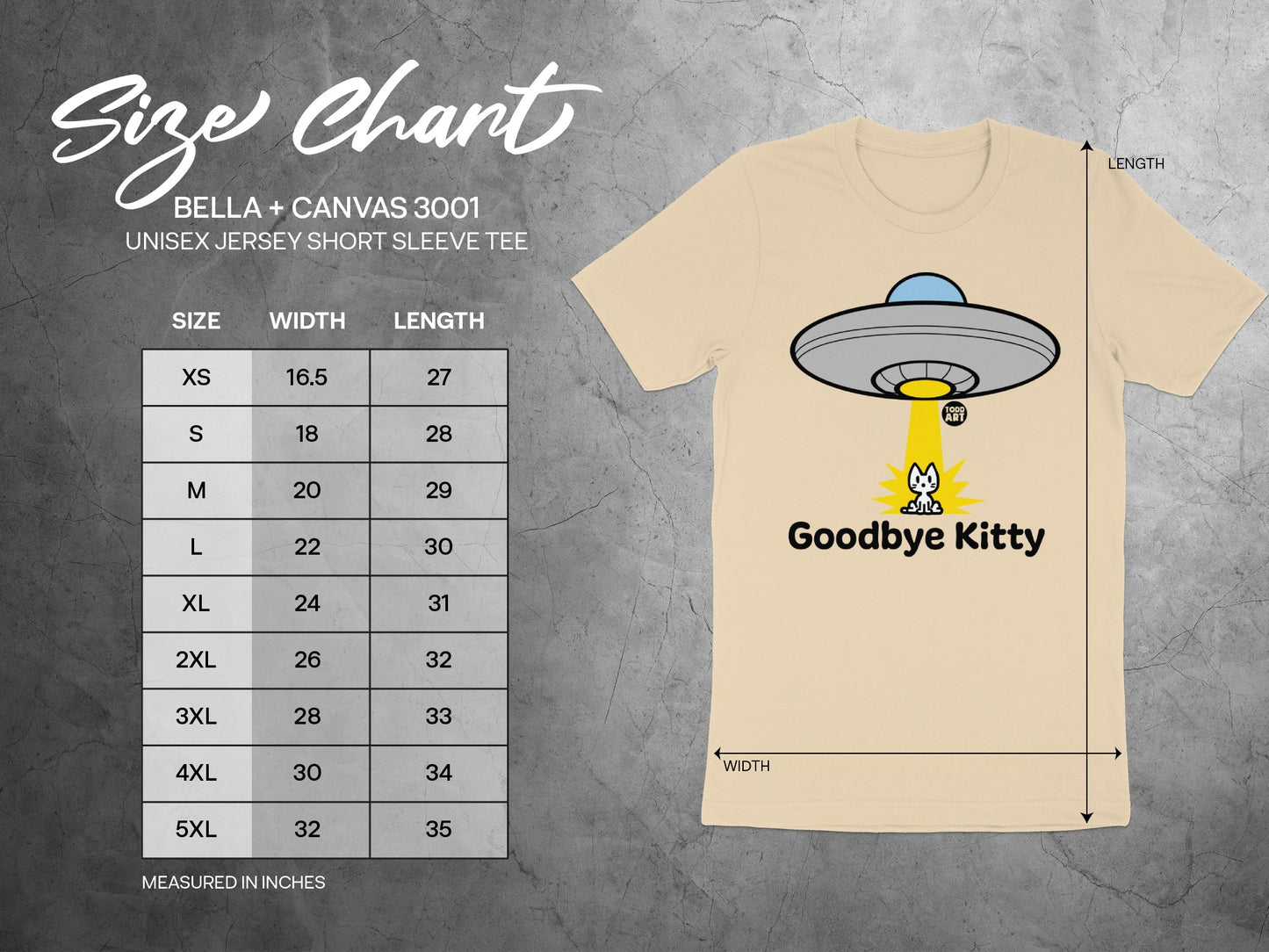 Alien Spaceship Graphic on Goodbye Kitty Shirt