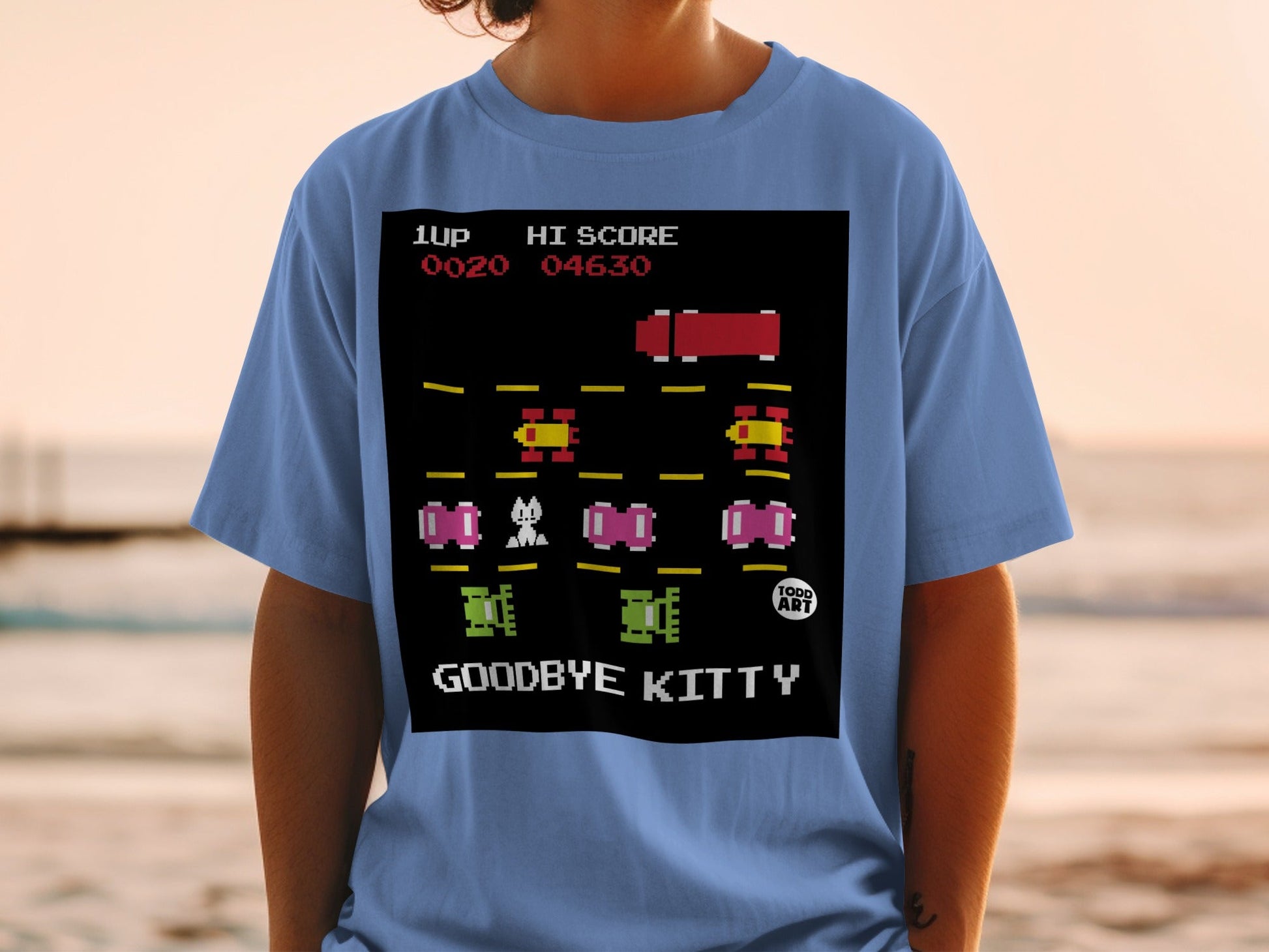 Goodbye Kitty Retro Gamer Graphic Unisex t-shirt