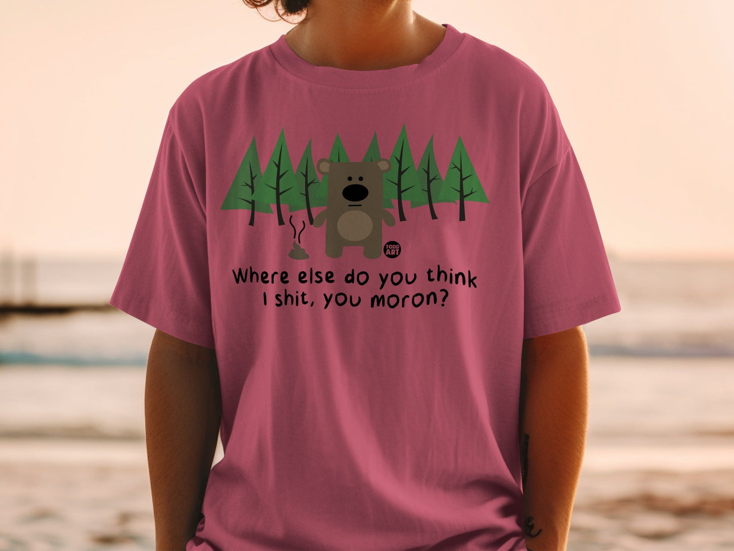 Funny Bear Design Shirt With Bold Statement Shirt