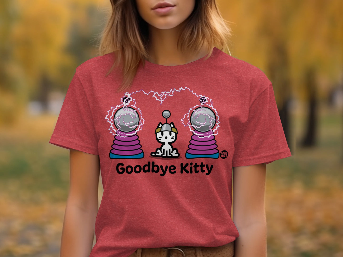 Goodbye Kitty T-Shirt with Fun Cartoon Design