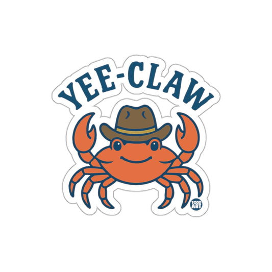 Yee-Claw Cowboy Crab Sticker