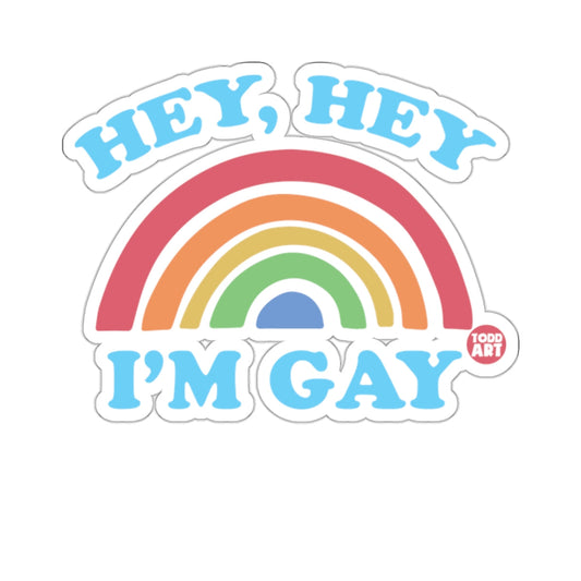 HEY HEY I'M GAY Rainbow Todd Art 