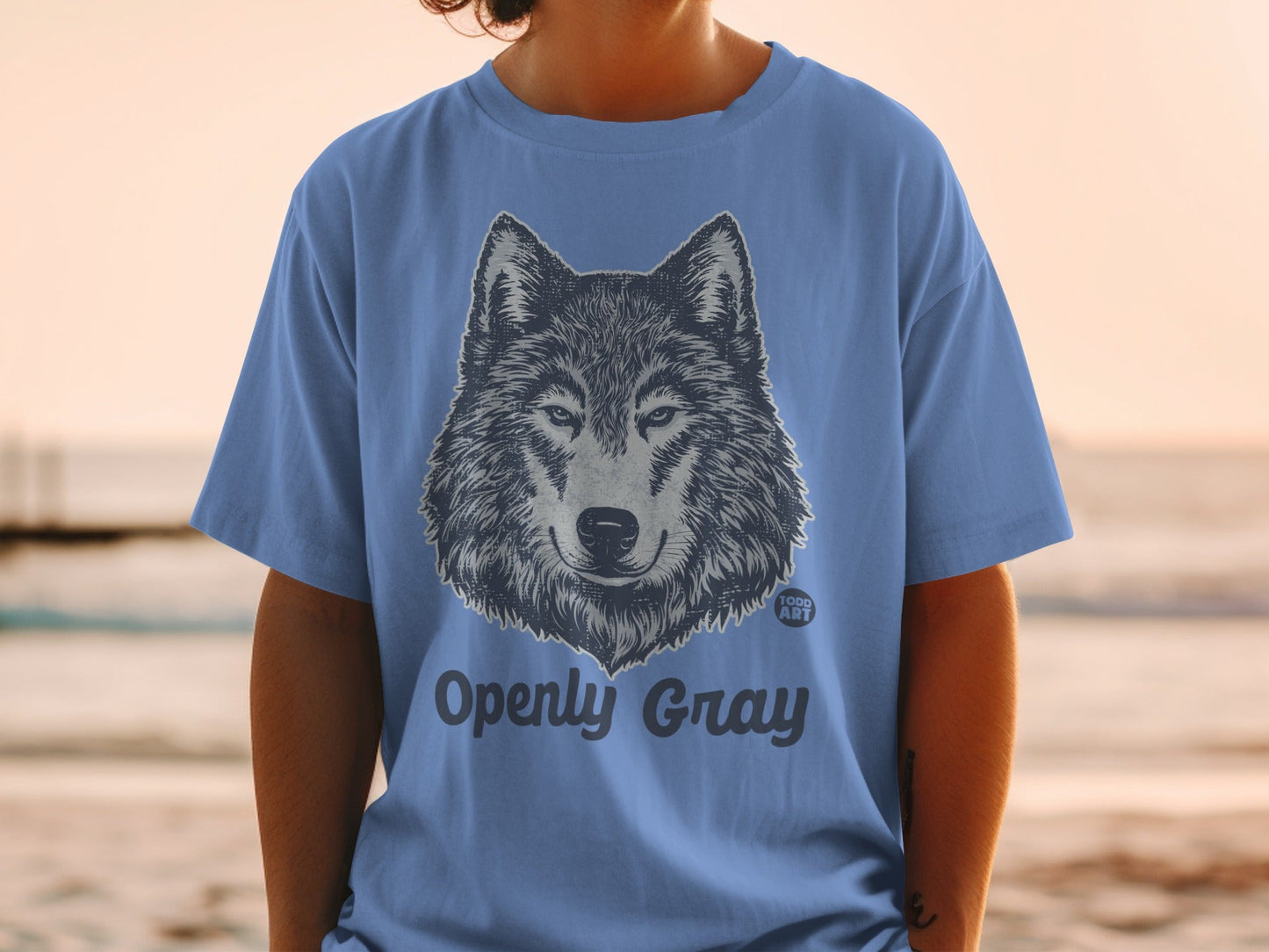 Openly Gray Wolf Graphic Unisex T-Shirt
