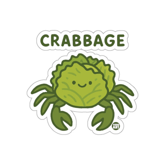 Adorable Crabbage Design Sticker for Sea Life Lovers