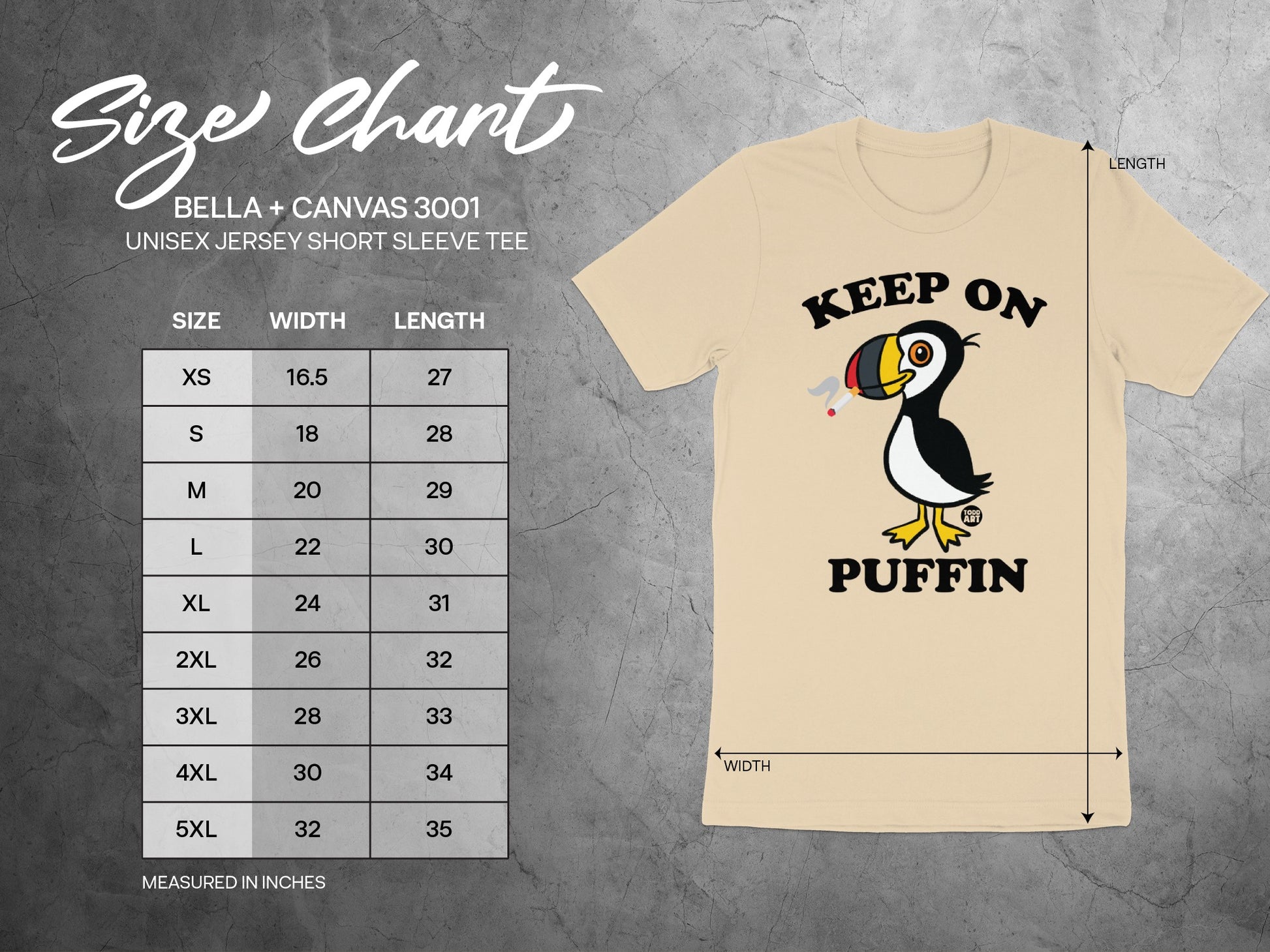 Keep On Puffin Graphic Tee Shirt Unisex Short Sleeve Tee