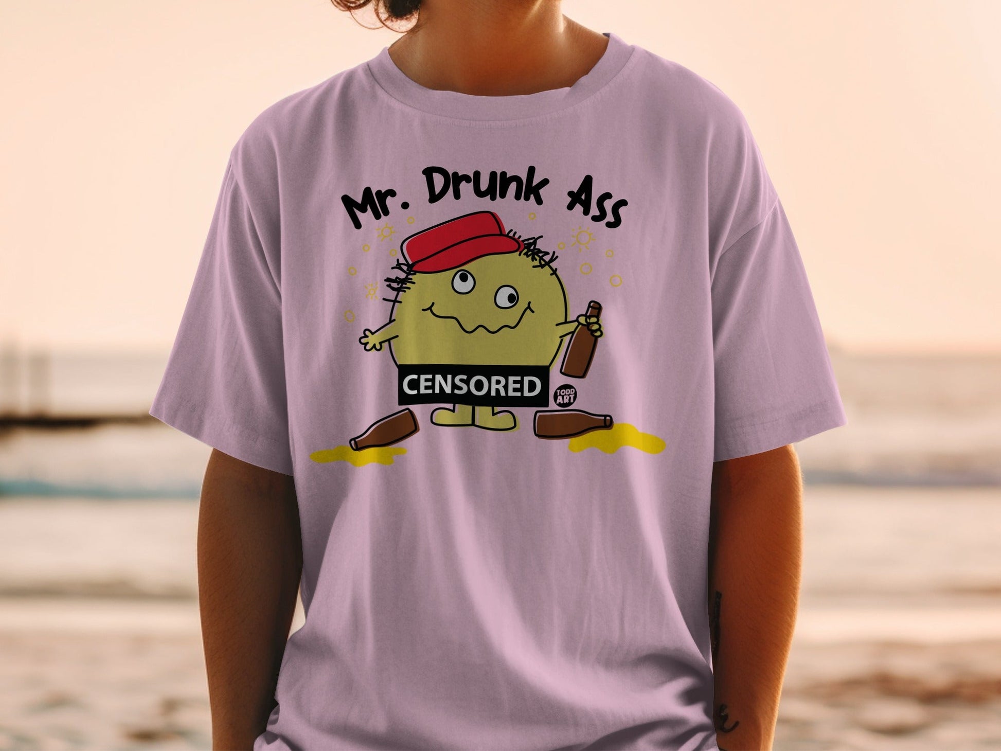 Mr. Drunk Ass Censored Humorous Graphic Tee