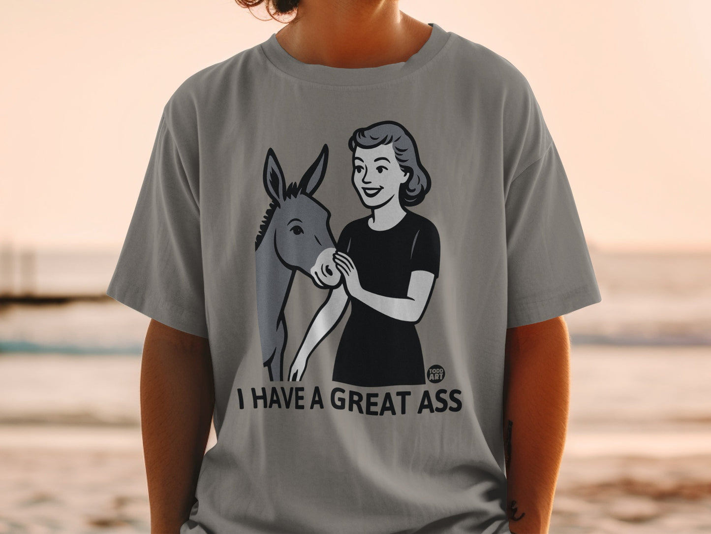 Retro-Style I Have A Great Ass Funny Graphic Tee