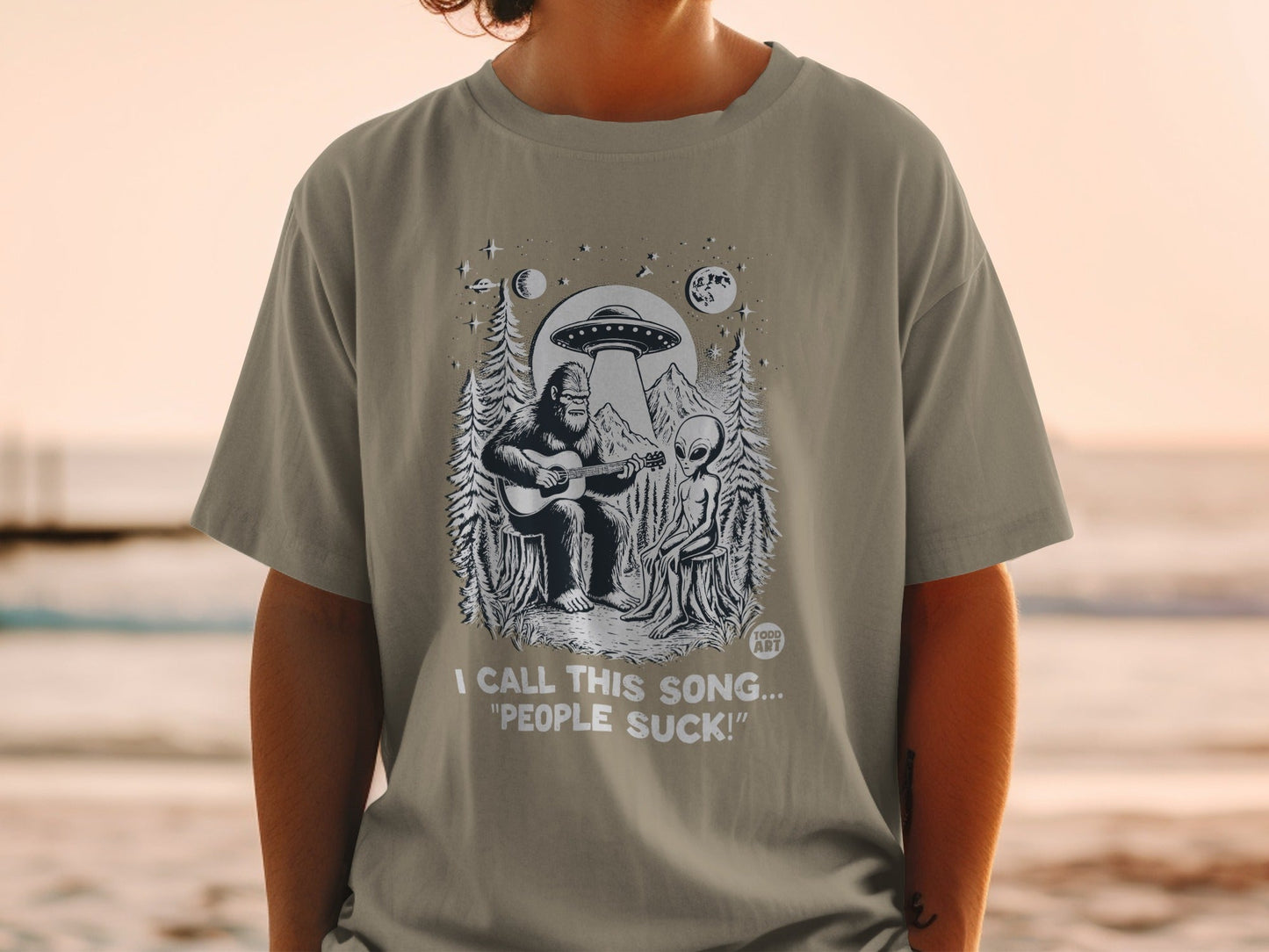 I Call This Song People Suck Bigfoot Alien t-shirt