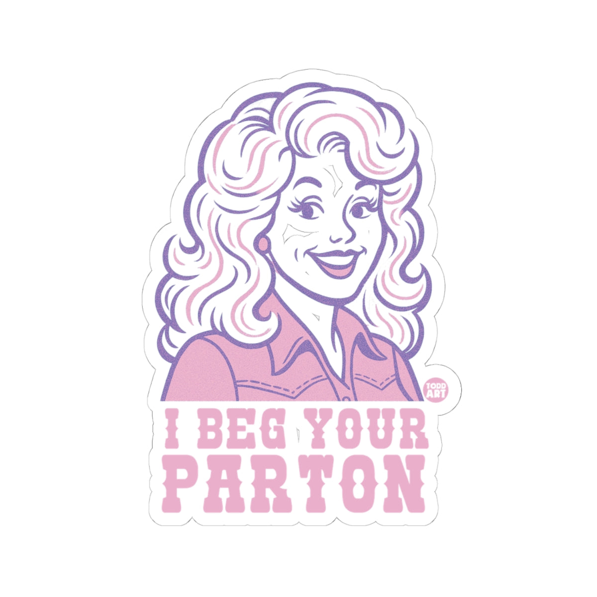 Excuse MeTodd Art Sticker