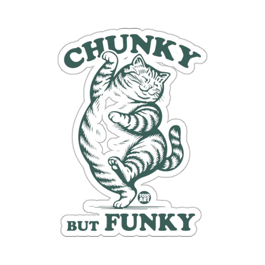 Chunky But Funky Cat Graphic Decal 