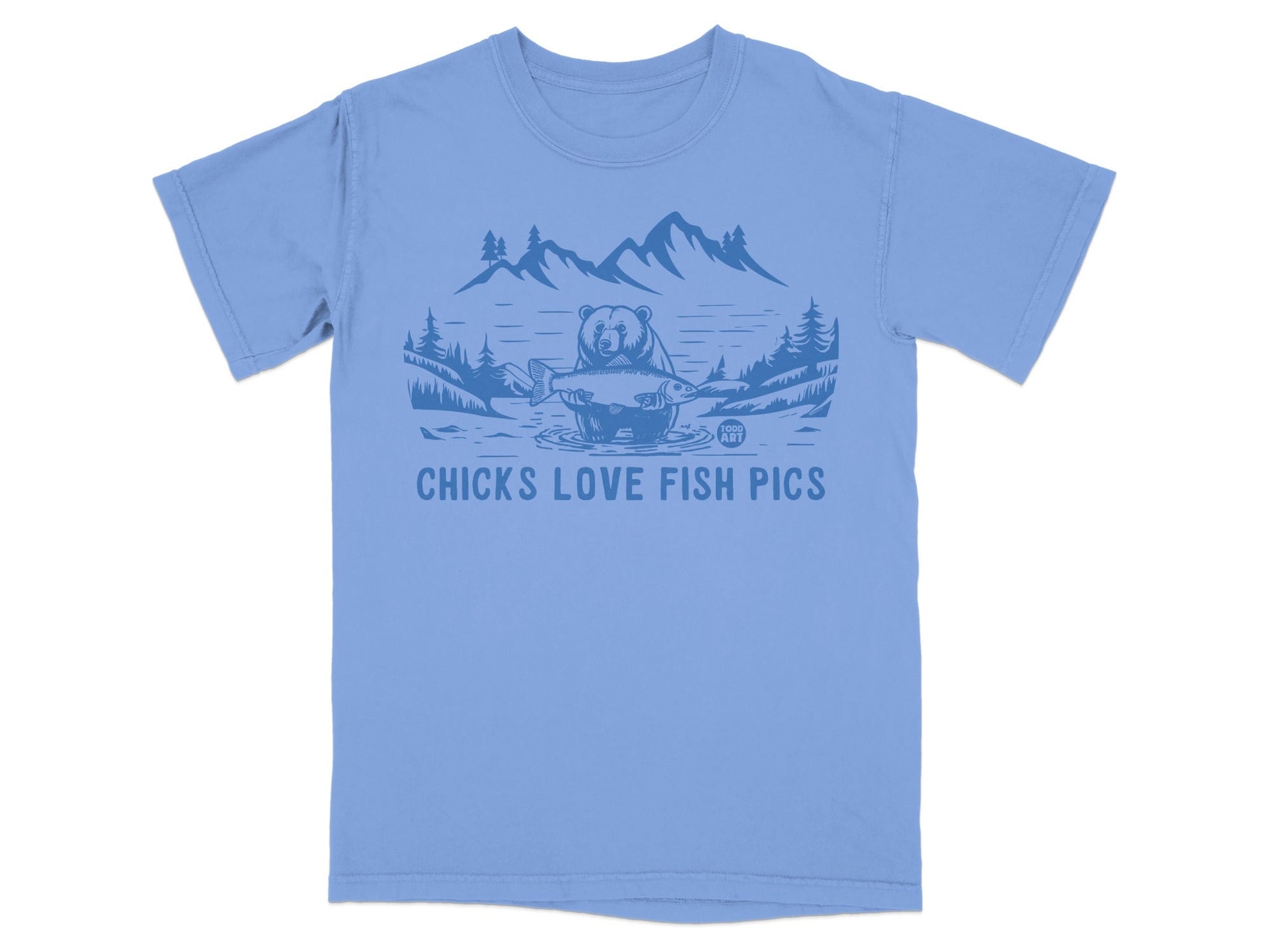 Chicks Love Fish Pics Graphic Tee for Fun Style