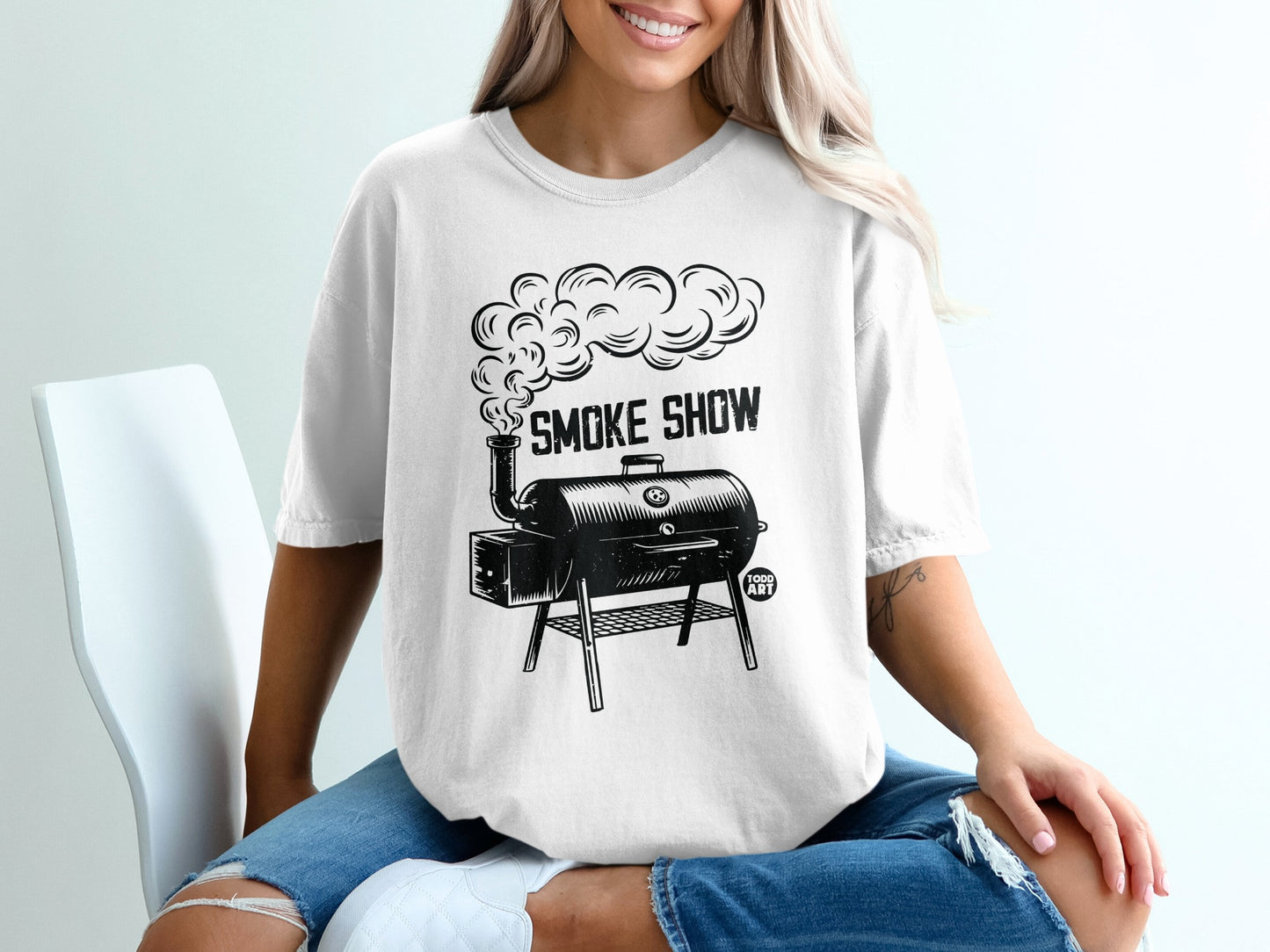 Smoke Show Outdoor Barbecue Smoker Grill Graphic T-Shirt