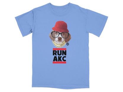 RUN AKC Hip Dog with Glasses Graphic T-shirt