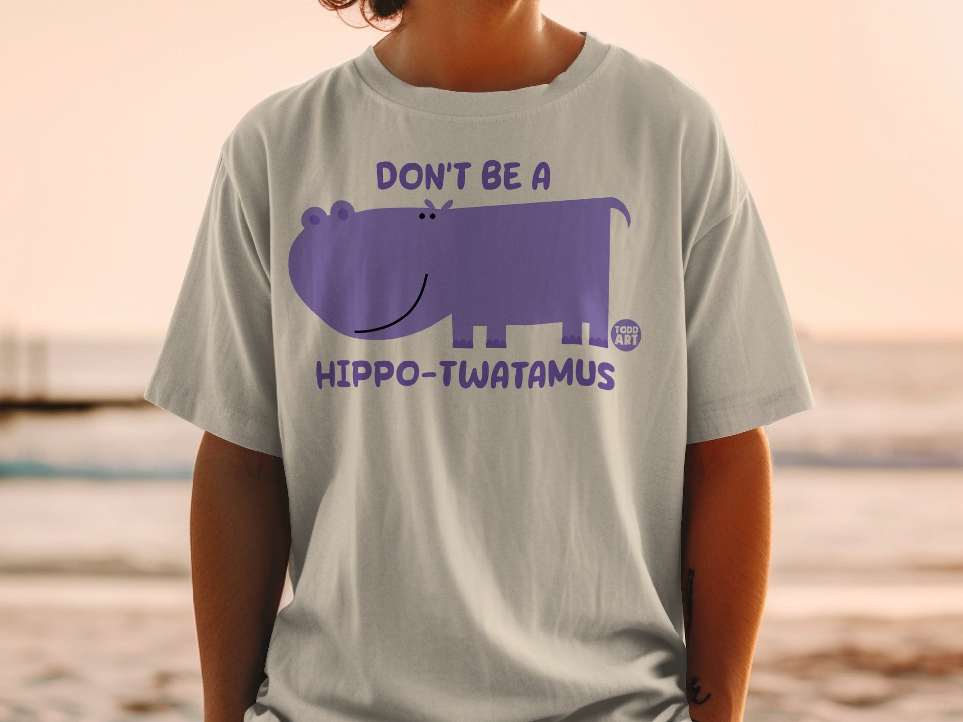 Don't Be A Hippo-Twatamus Graphic Tee Shirt Mockup