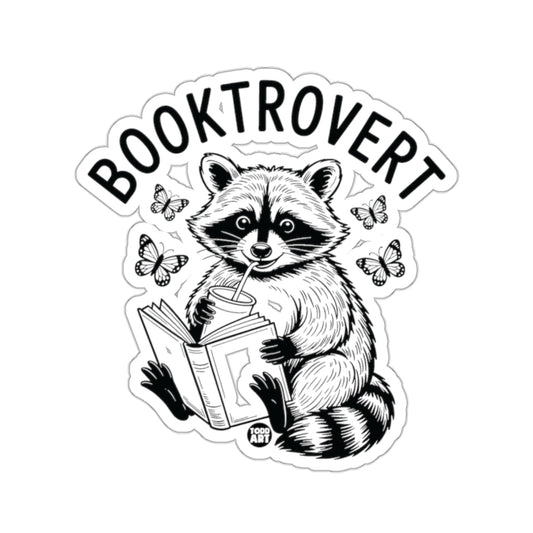 Booktrovert Raccoon Book Beverage Butterflies 