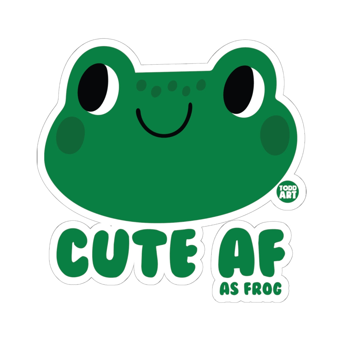 Cute FrogTodd Art Sticker