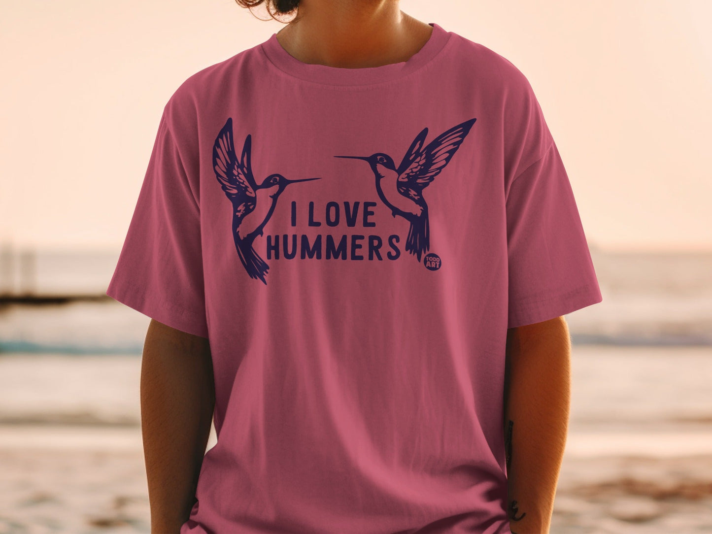 I Love Hummers Graphic T-Shirt with Hummingbird Art