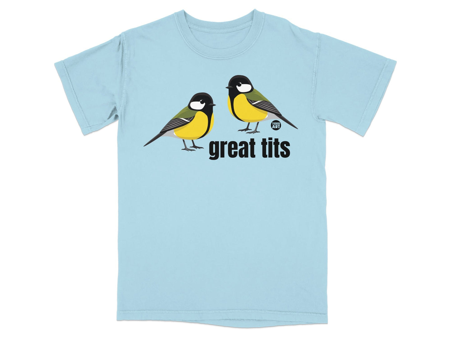 Great Tits Bird Illustration Graphic T-Shirt