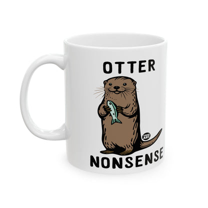 Silly Otter With Fish Todd Art Mug