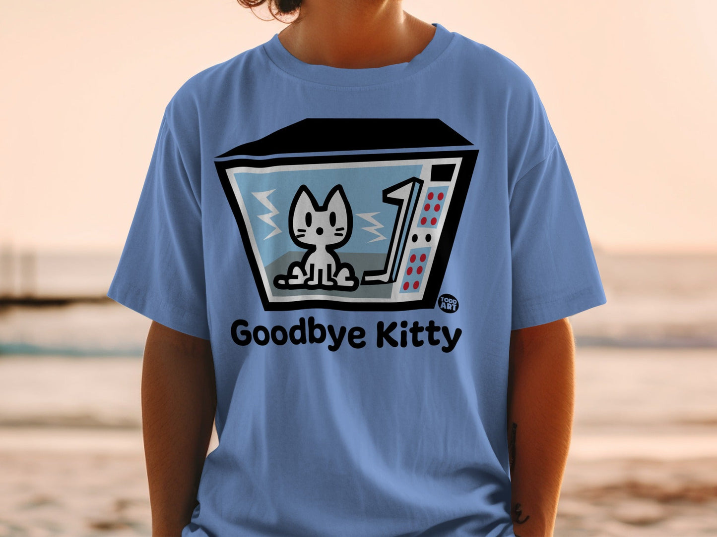 Goodbye Kitty Graphic Design T-Shirt