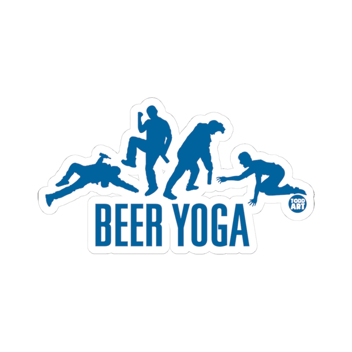 Beer YogaTodd Art Sticker