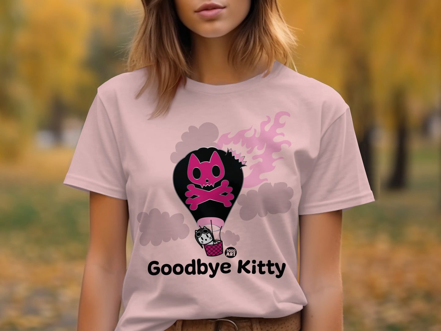 Goodbye Kitty Hot Air Balloon Graphic Tee