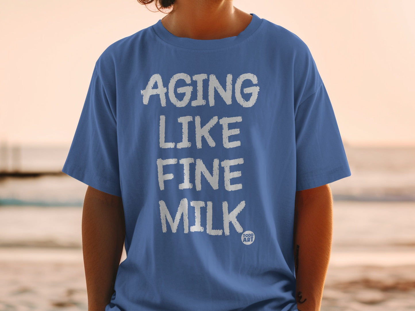 Aging Like Fine Milk Funny Graphic T-shirt