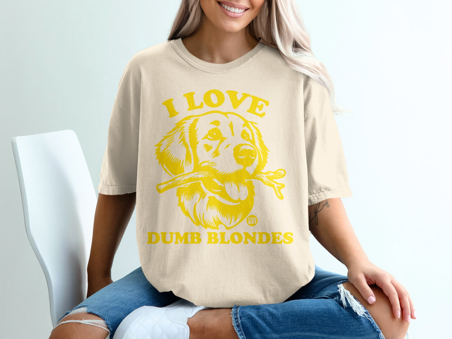 I Love Dumb Blondes Graphic Dog Lover Shirt