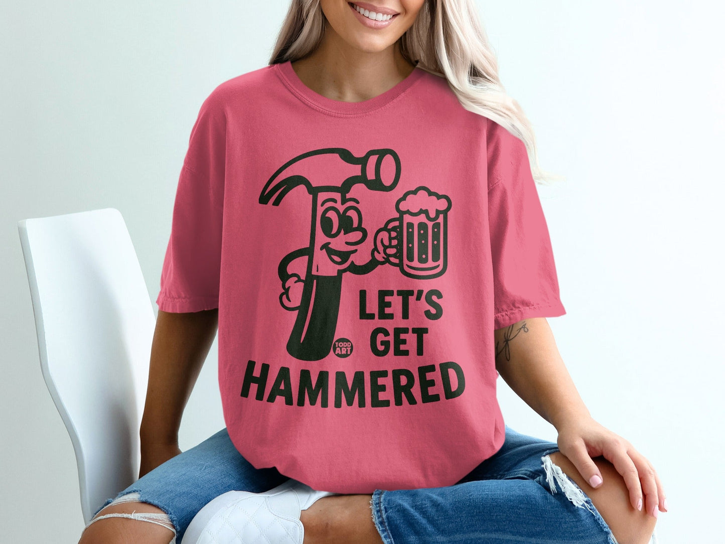 Let's Get Hammered Graphic Tee Shirt