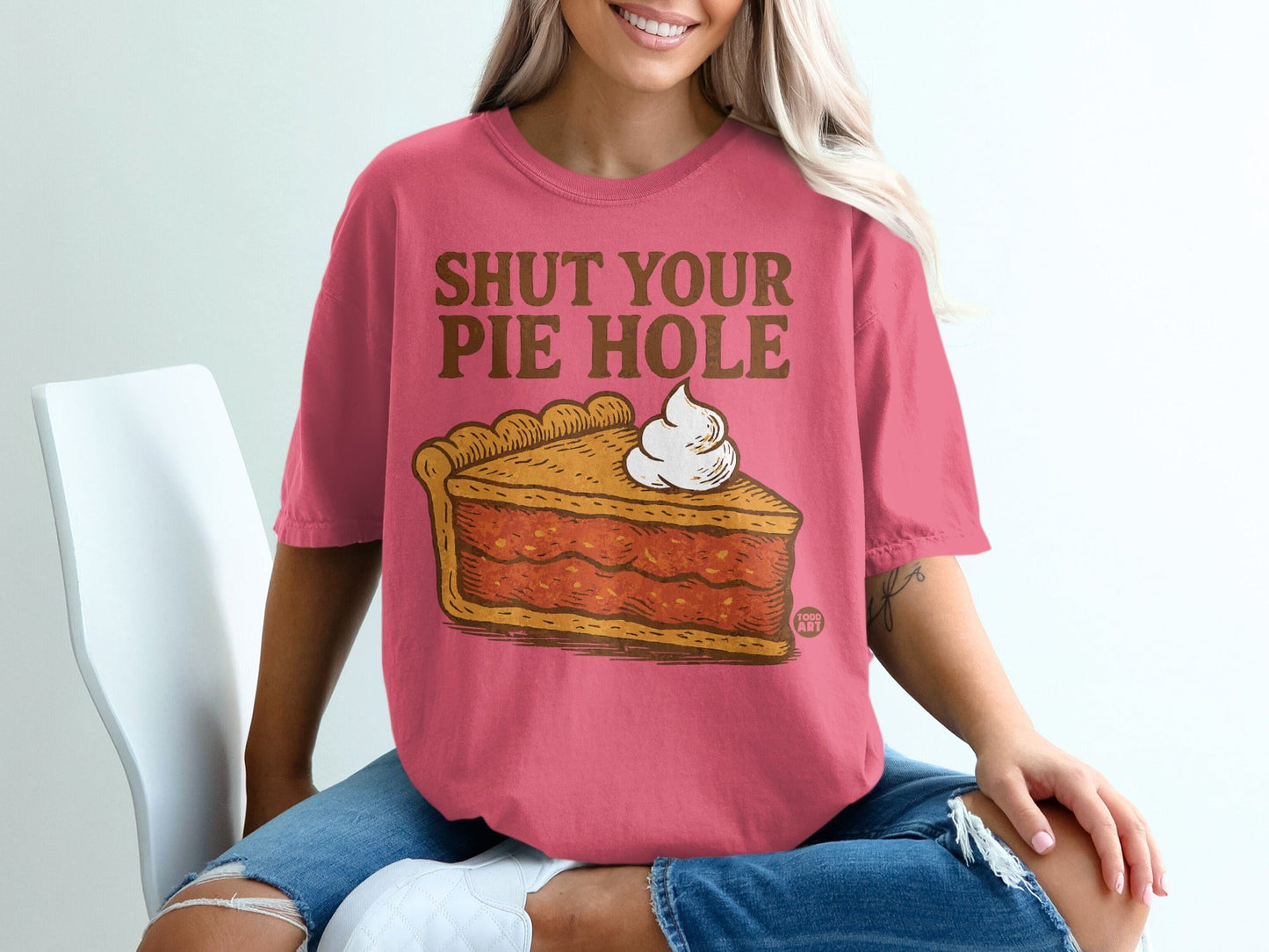 Shut Your Pie Hole Graphic Statement T-shirt
