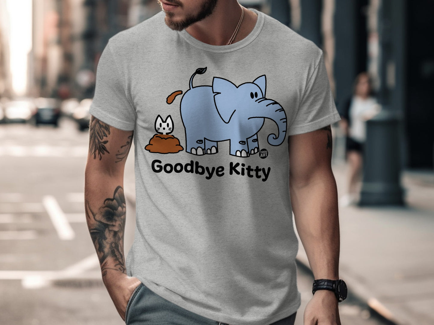Goodbye Kitty Funny Graphic Unisex T-Shirt
