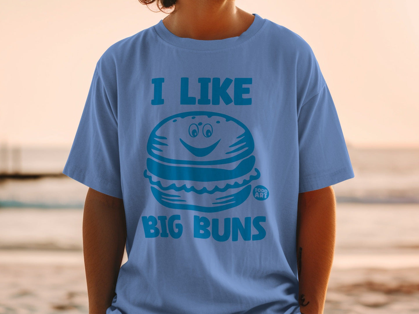 I Like Big Buns Funny Burger Graphic T-Shirt