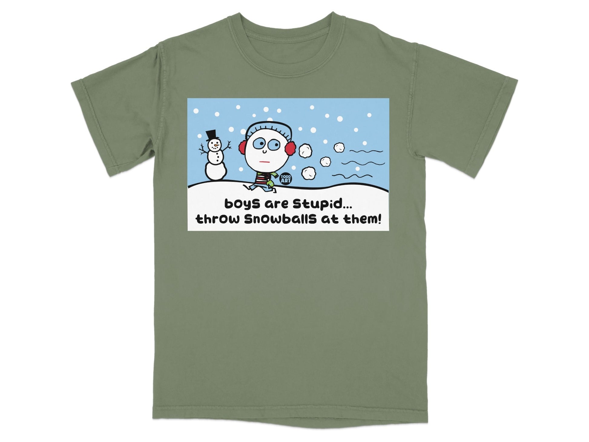 Boys Are Stupid Throw Snowballs At Them Shirt