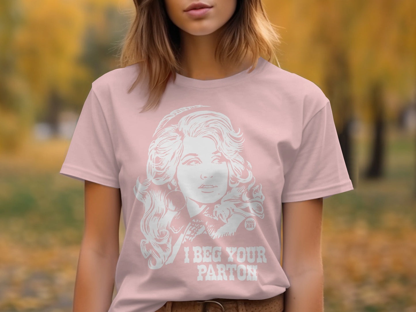 I Beg Your Parton Graphic Print Tee for a Unique Look